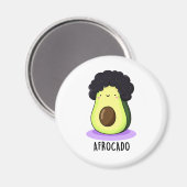 Afrocado Funny Avocado met Afro Pun Magneet (Voorkant / Achterkant)