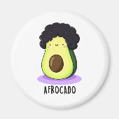 Afrocado Funny Avocado met Afro Pun Magneet (Voorkant)