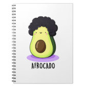 Afrocado Funny Avocado met Afro Pun Notitieboek (Voorkant)