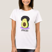 Afrocado Funny Avocado met Afro Pun T-shirt (Voorkant)