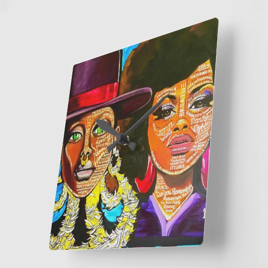 Afrocentric Badu vs Scott AcrylWall klok (Hoek)