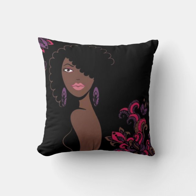 Afrocentric Beauty 2 Sided Pillow Kussen (Voorkant)