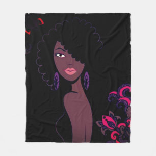 Afrocentric Beauty Blanket Fleece Deken
