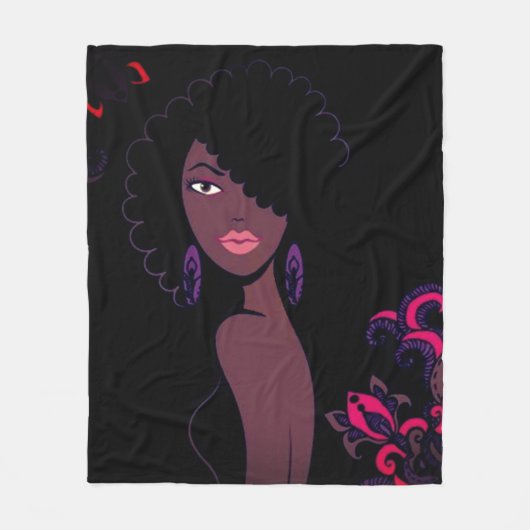 Afrocentric Beauty Blanket Fleece Deken (Voorkant)