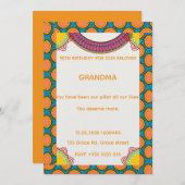 Afrocentric Birthday Invitation | Ankara Pattern  Kaart (Voorkant / Achterkant)