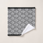 Afrocentric Black en White Kente Bad Handdoek (Wasdoekje)