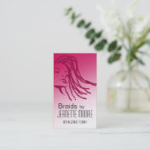 Afrocentric Braids Hair Stylist - fuschia Visitekaartje (Staand voorkant)
