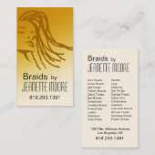 Afrocentric Braids Hair Stylist - geel Visitekaartje (Voorkant / Achterkant)