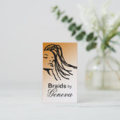 Afrocentric Braids Hair Stylist - tan Visitekaartje (Staand voorkant)