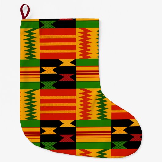 Afrocentric Christmas Stocking Grote Kerstsok (Voorkant)