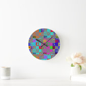Afrocentric Geometric Motif Multicolored  Ronde Klok (Huis)