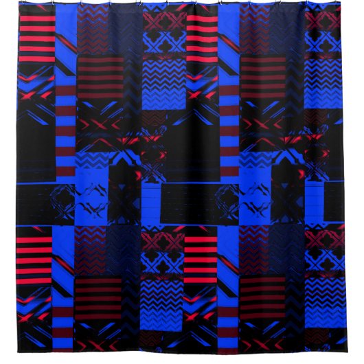 Afrocentric Geometric Print Shower Curtain  Douchegordijn (Voorkant)