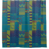 Afrocentric Geometric Print Shower Curtain Douchegordijn (Voorkant)