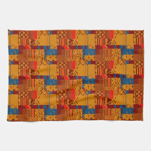 Afrocentric Geometric Print  Theedoek (Horizontaal)