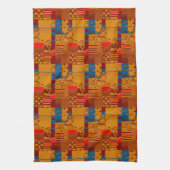 Afrocentric Geometric Print  Theedoek (Verticaal)