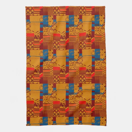 Afrocentric Geometric Print Theedoek (Verticaal)