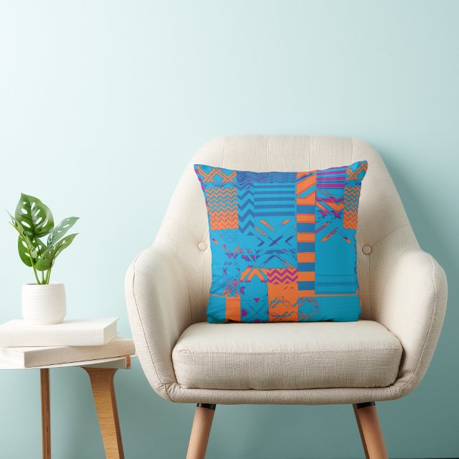 Afrocentric Geometric Print Throw Pillow Kussen (Creator heeft geüpload)
