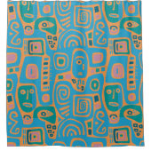 Afrocentric Geometric Shower Curtains Douchegordijn (Voorkant)