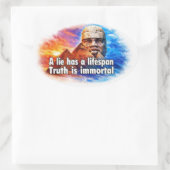 Afrocentric greatness quote ovale sticker (Tas)