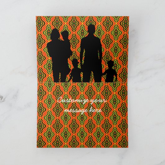  Afrocentric Holiday Greep Feestdagen Kaart (Binnen)