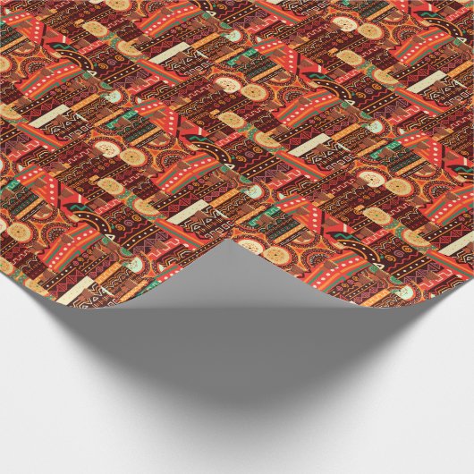 Afrocentric Kente Cadeaupapier (Hoek)