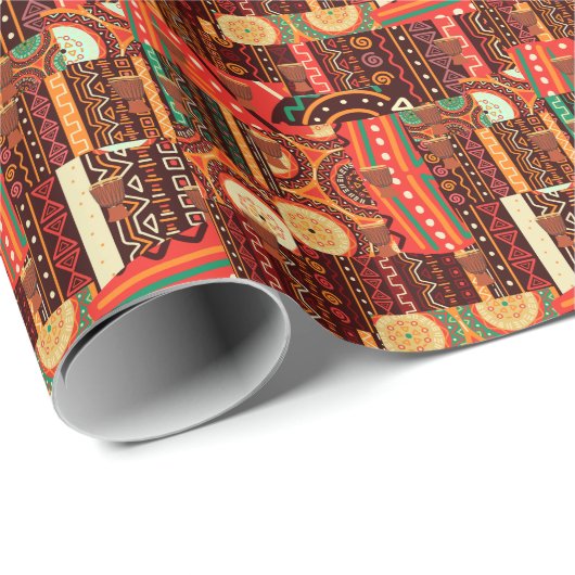 Afrocentric Kente Cadeaupapier (Rol Hoek)