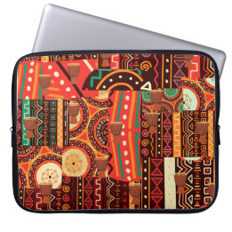 Afrocentric Kente Jigzaag Puzzle Laptop Sleeve