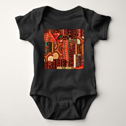 Afrocentric Kente Pattern Romper (Voorkant)