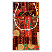 Afrocentric Kente Tribal bruiloft cadezak Klein Cadeauzakje (Achterkant)