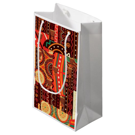 Afrocentric Kente Tribal bruiloft cadezak Klein Cadeauzakje (Voorkant Gekanteld)