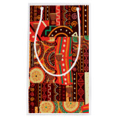Afrocentric Kente Tribal bruiloft cadezak Klein Cadeauzakje (Voorkant)