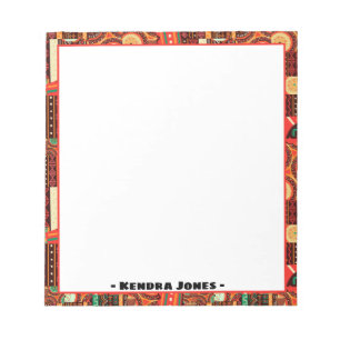 Afrocentric Kente Tribal Patroonnotities Notitieblok