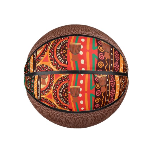Afrocentric Kente Tribal Pattern Basketbal (Voorkant)