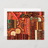 Afrocentric Kente Tribal Pattern Briefkaart (Voorkant / Achterkant)