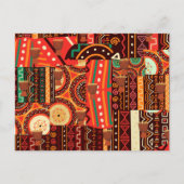 Afrocentric Kente Tribal Pattern Briefkaart (Voorkant)