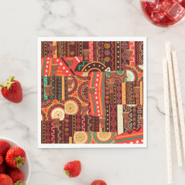 Afrocentric Kente Tribal Pattern Enclosure Kaart Servet