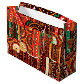 Afrocentric Kente Tribal Pattern Groot Cadeauzakje (Achterkant Gekanteld)