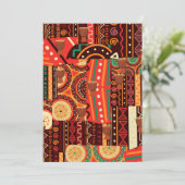 Afrocentric Kente Tribal Pattern Kaart (Staand voorkant)