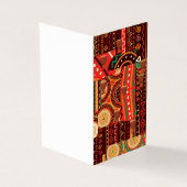 Afrocentric Kente Tribal Pattern Kaart (Buitenkant)