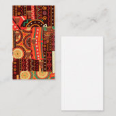Afrocentric Kente Tribal Pattern Kaart Visitekaartje (Voorkant / Achterkant)
