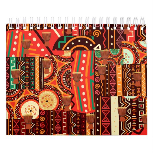 Afrocentric Kente Tribal Pattern Kalender (Hoes)
