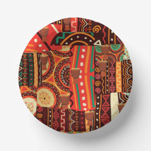 Afrocentric Kente Tribal Pattern Papieren Kommen