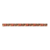 Afrocentric Kente Tribal Pattern Satin Ribbon Satijnen Lint (Voorkant)