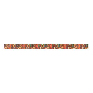 Afrocentric Kente Tribal Pattern Satin Ribbon Satijnen Lint