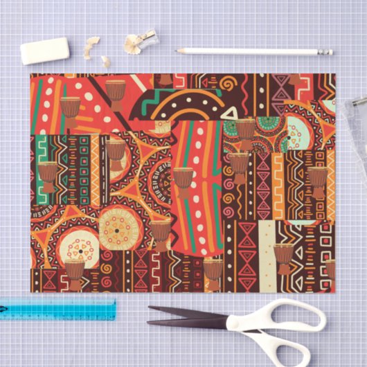 Afrocentric Kente Tribal Pattern Tissuepapier (Craft)