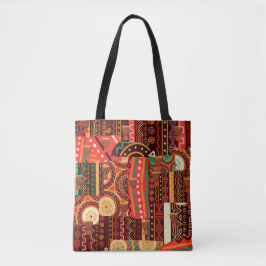 Afrocentric Kente Tribal Pattern Tote Bag