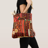 Afrocentric Kente Tribal Pattern Tote Bag (Dichtbij)