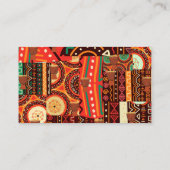 Afrocentric Kente Tribal Pattern Visitekaartje (Achterkant)