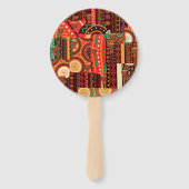 Afrocentric Kente Tribal Pattern wedding Handwaaier (Achterkant)