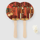 Afrocentric Kente Tribal Pattern wedding Handwaaier (Voorkant en achterkant)